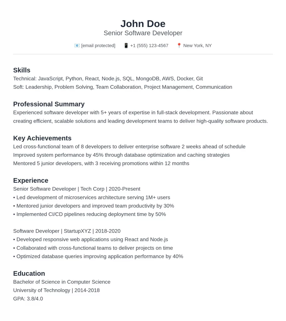 Functional Resume