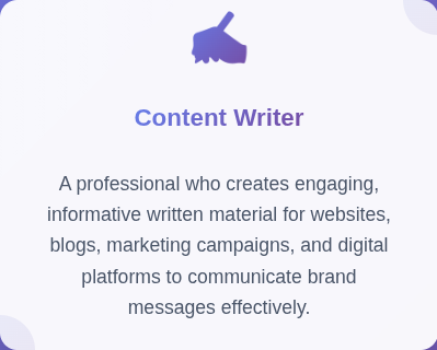 Content writer definition