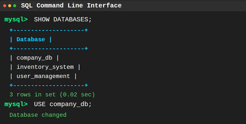SQL Command Line