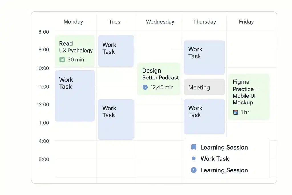 Time Management Calender for Working Professionals