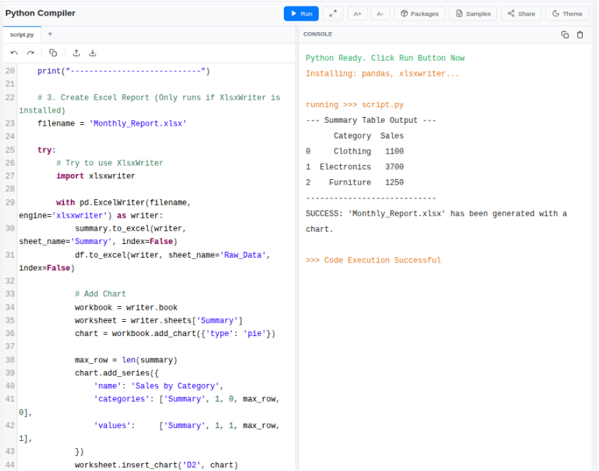 Automated Workflow output
