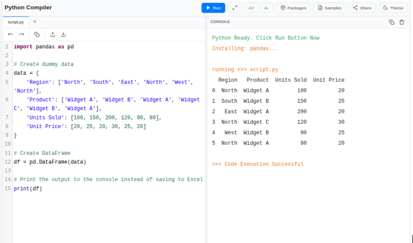 Creating a Practice File Output