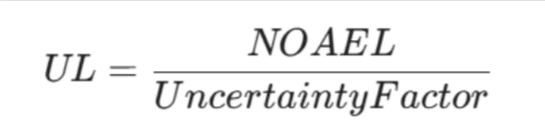 Tolerable Upper Intake Level (UL) Formula
