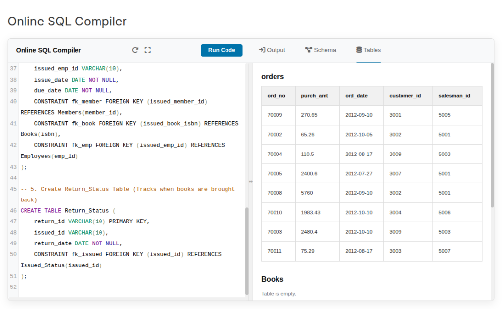 Define Keys and Constraints