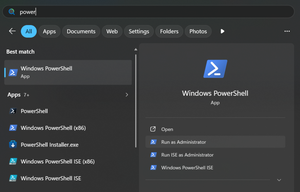 Run as Administrator