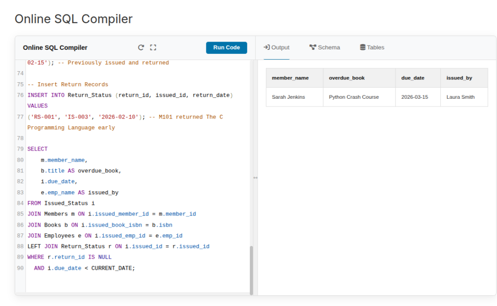 Overdue Alerts Outcome