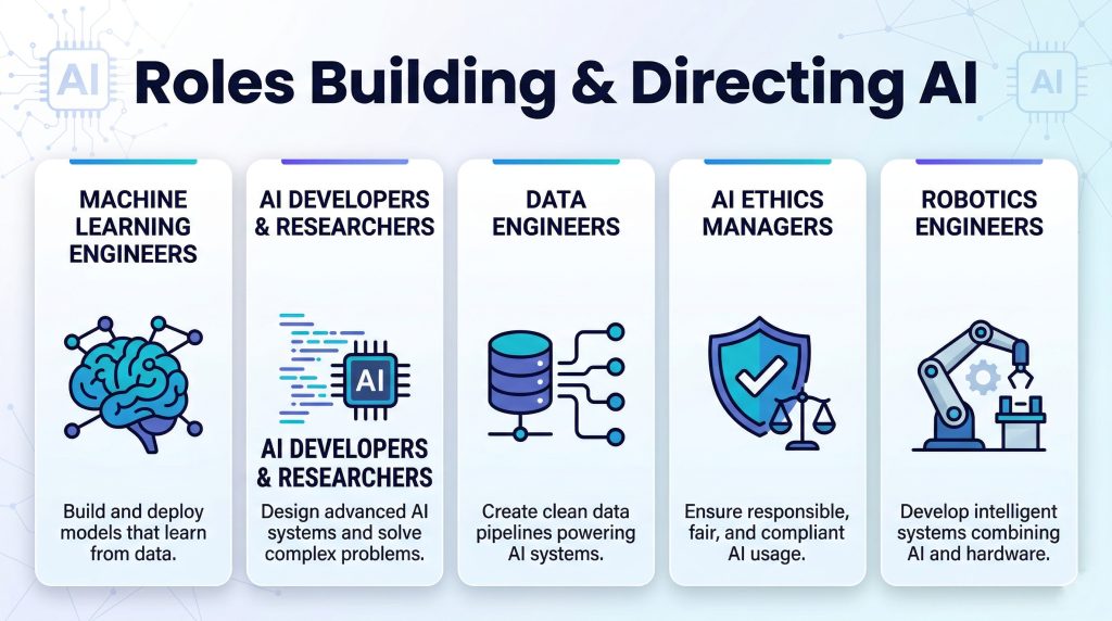 Roles Building and Directing Artificial Intelligence