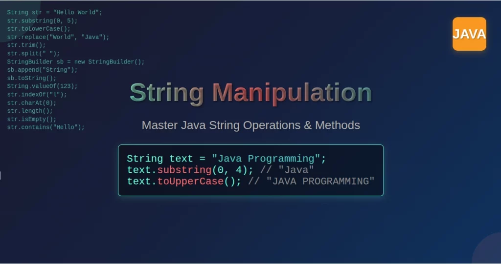 String Manipulation in Java