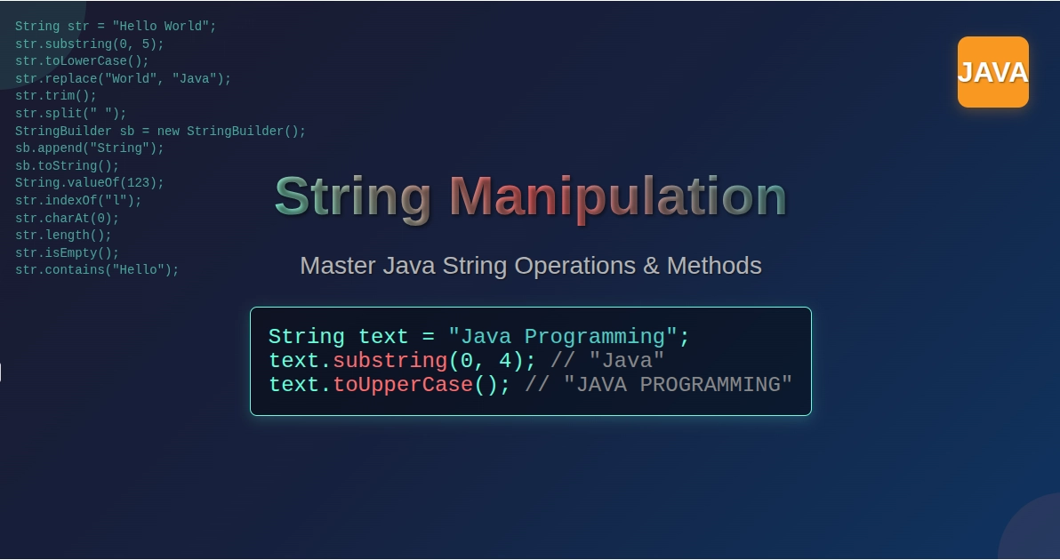 String Manipulation in Java