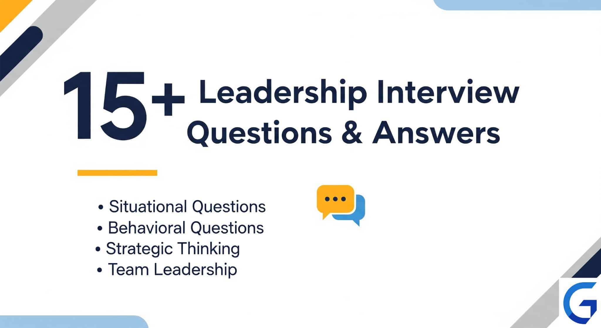 Leadership Interview Questions and Answers