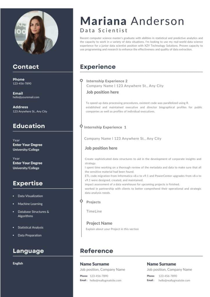 Data Science Fresher Resume