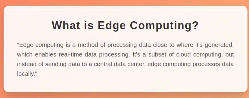 Edge Computing Definition