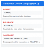 SQL Commands (DDL, DML, DQL, DCL, TCL) with Examples