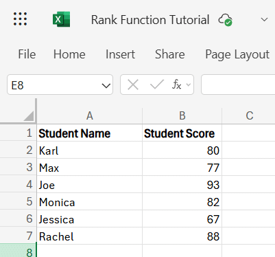 How to use rank function