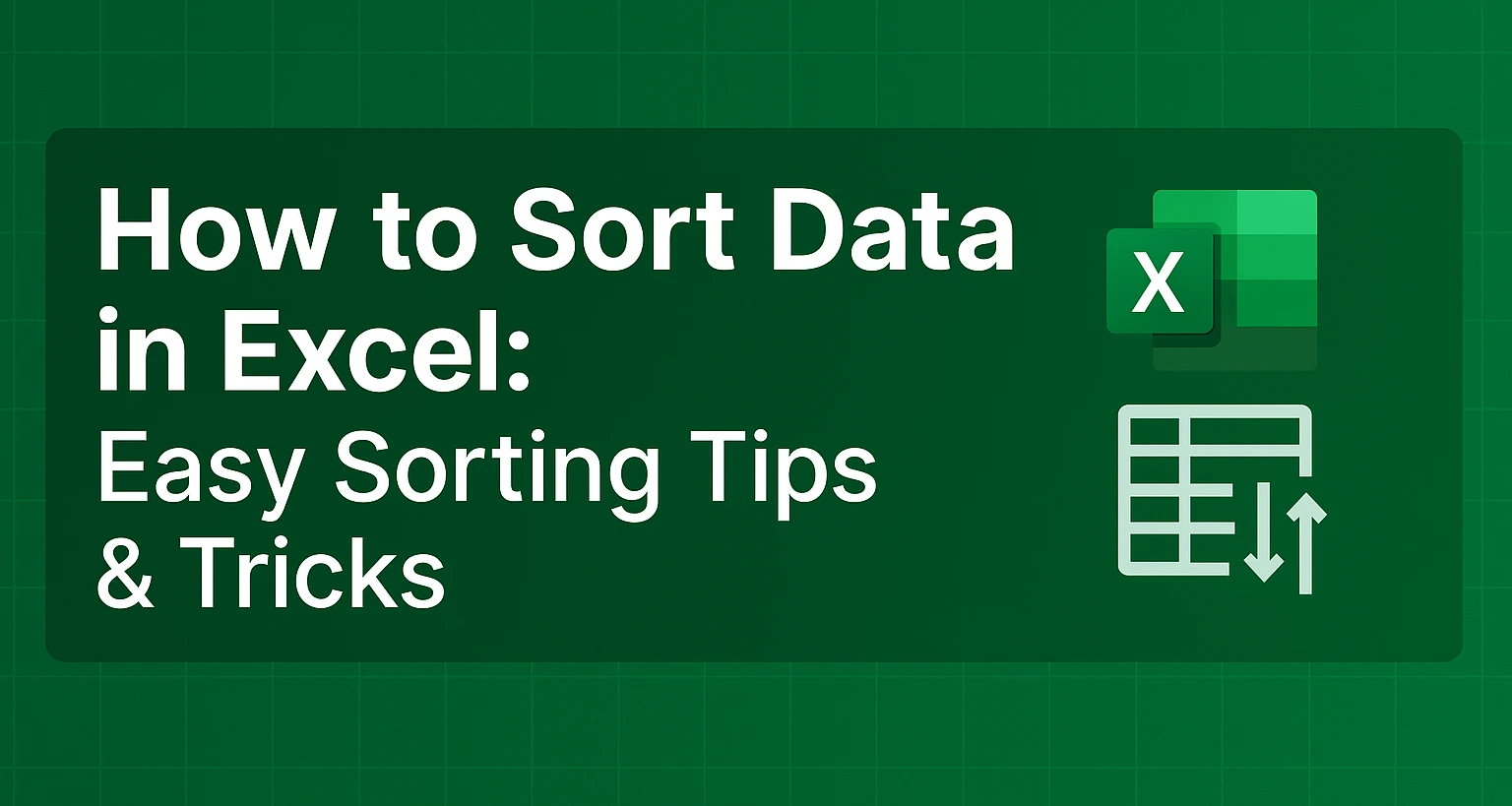 Sort Data in Excel