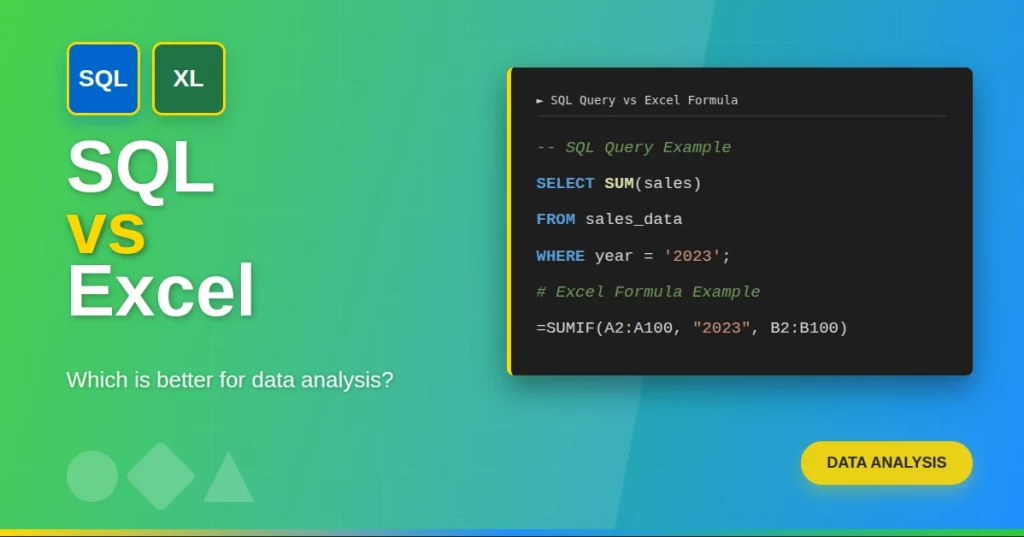 SQL and Excel which one is better