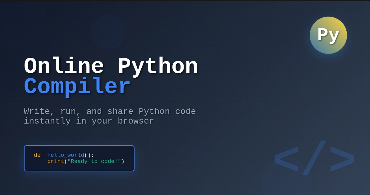 Online Python Compiler and Interpreter