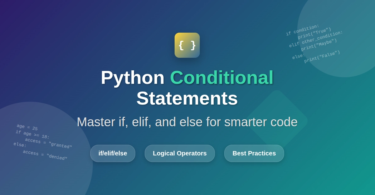 How to Use if, elif, else in Your Python Code