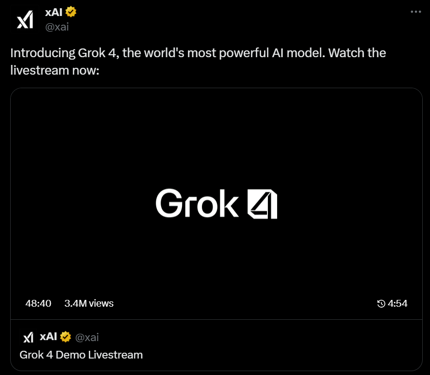 Grok 4 Elon Musk s XAI Unveils The Most Powerful AI Model Yet