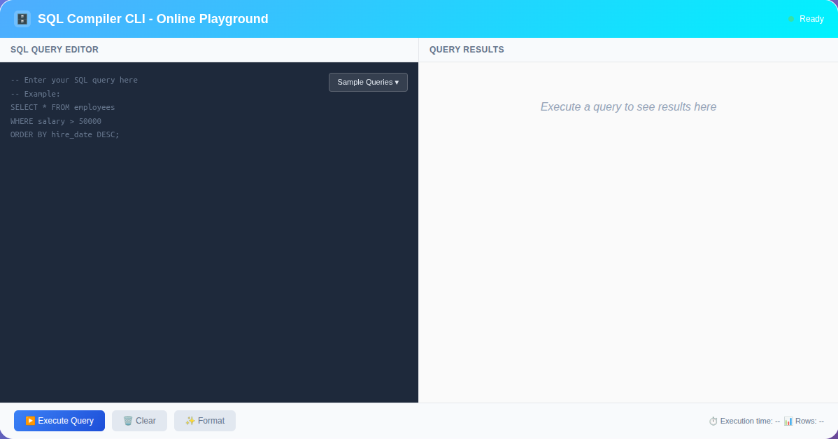 online sql compiler