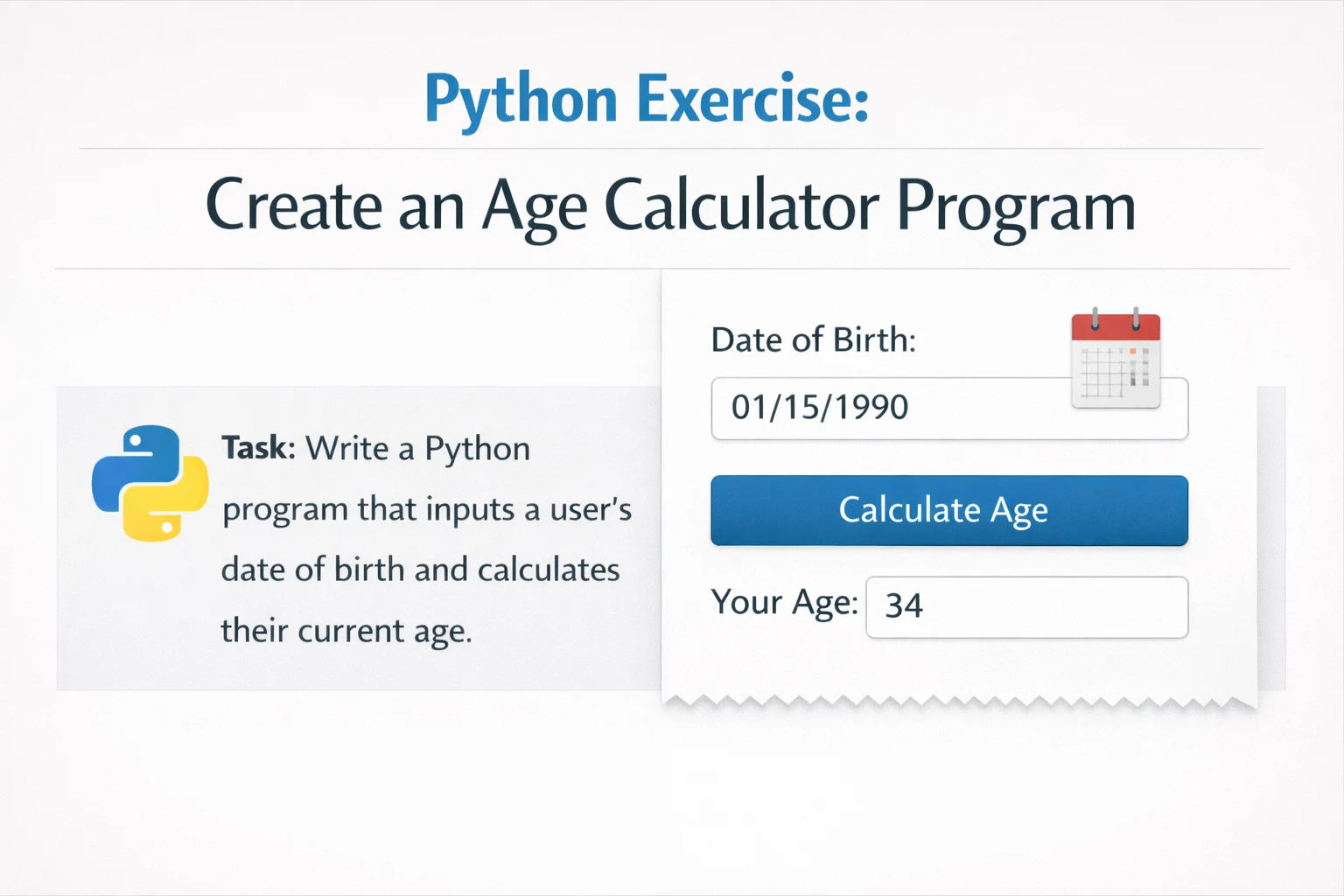 Python Age Calculator Program