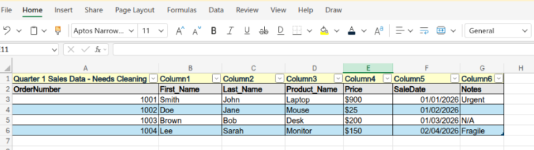 How to Organize Data in Excel for Analysis?