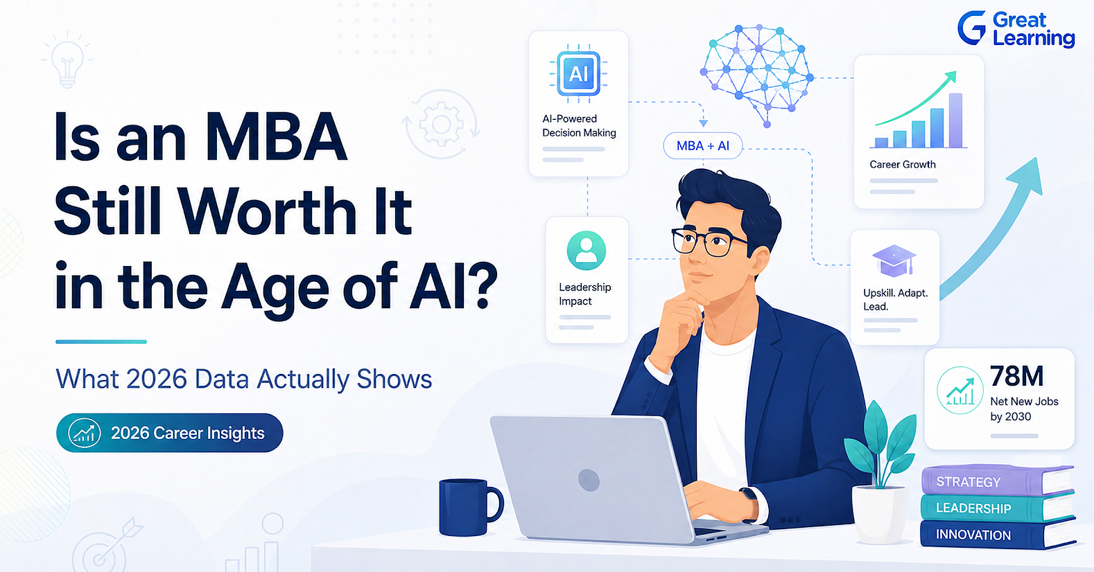 Is an MBA still worth it in the age of AI? Professional analyzing MBA career value and AI trends in 2026.