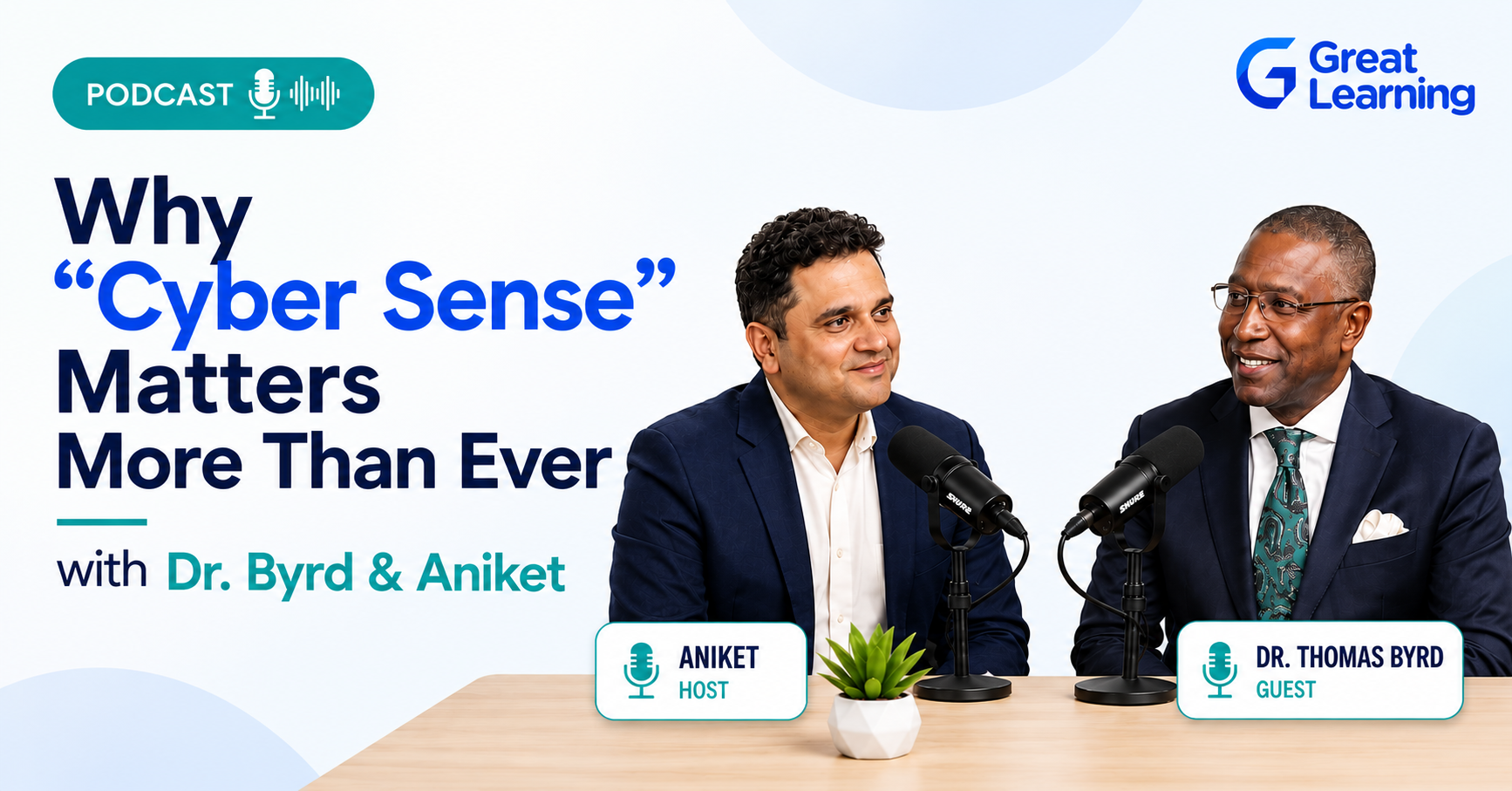 Dr. Thomas Byrd and Aniket discussing cyber sense and cybersecurity