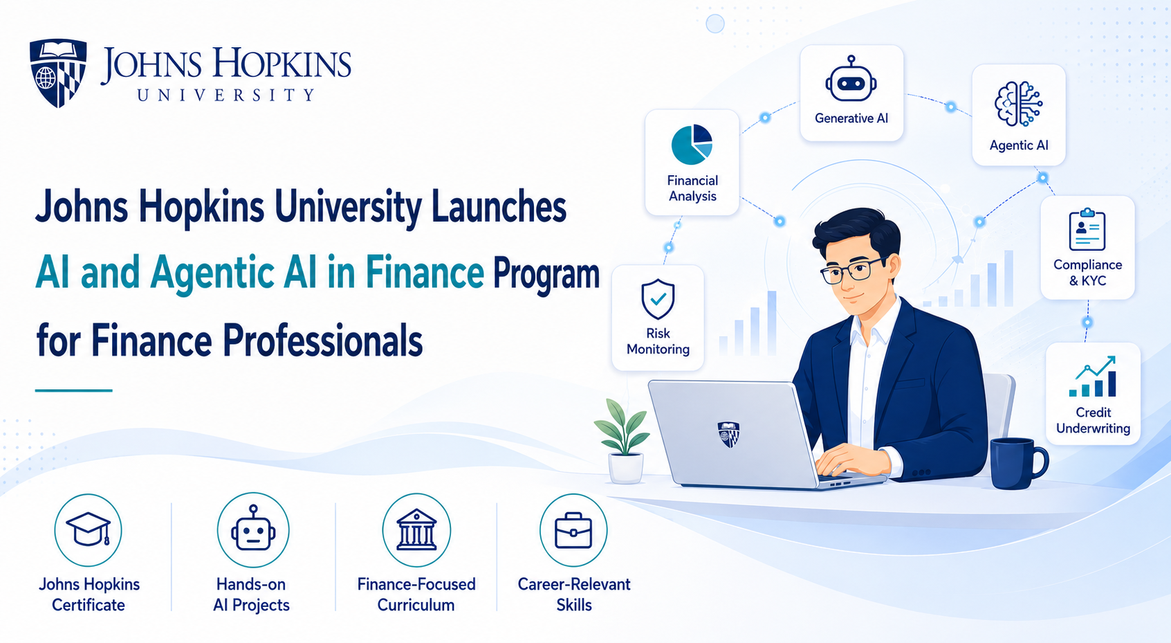 Johns Hopkins University launches AI and Agentic AI in Finance online certification program for finance professionals.