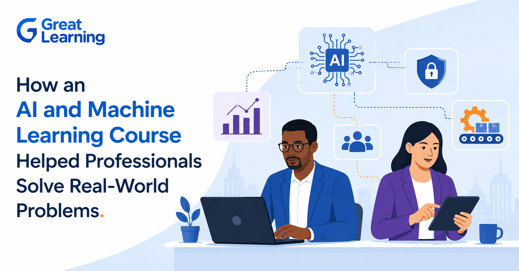 AI and Machine Learning course helping professionals apply AI to cybersecurity, data analytics, and automation