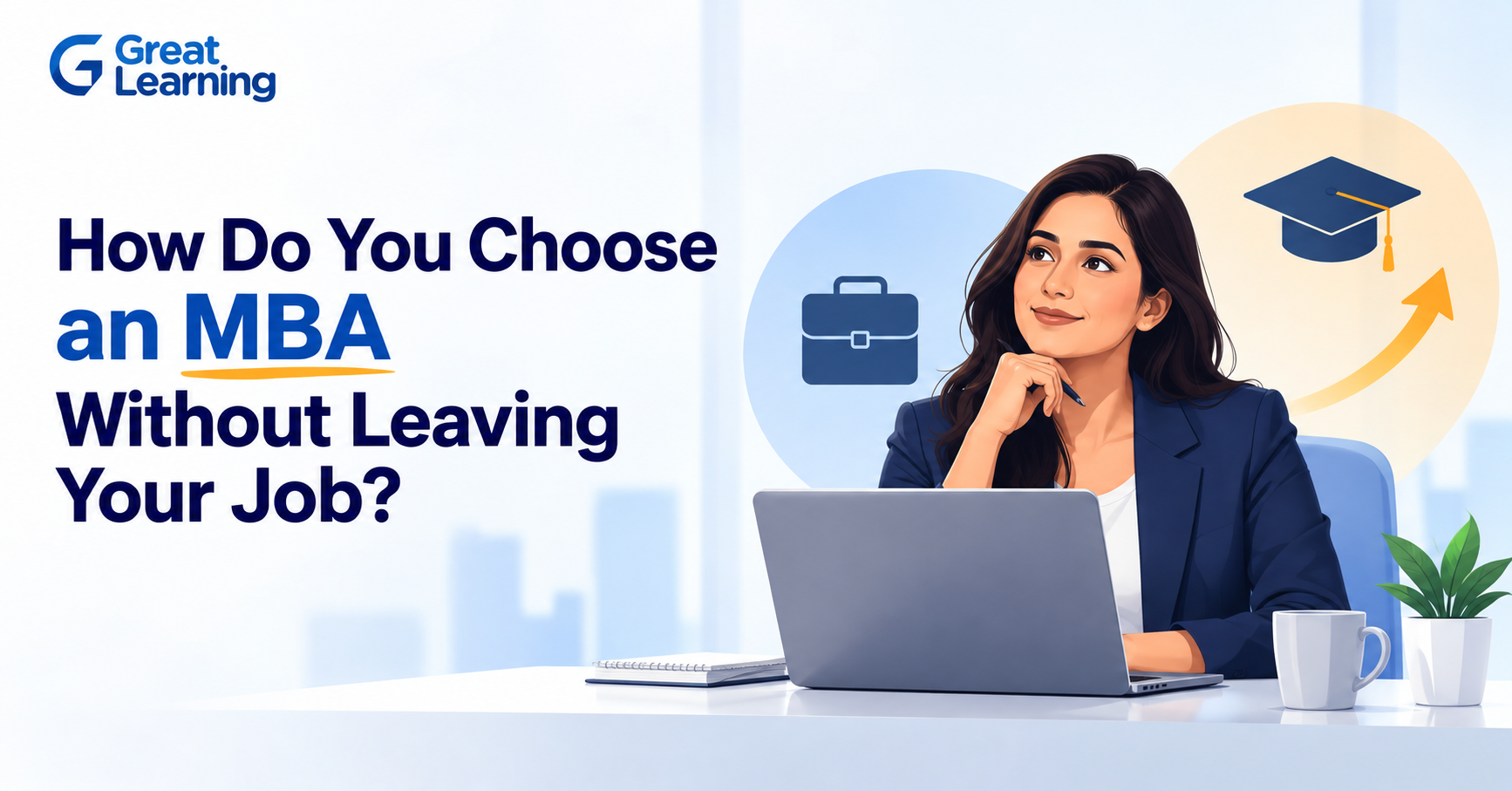 Working professional choosing an MBA while continuing their job