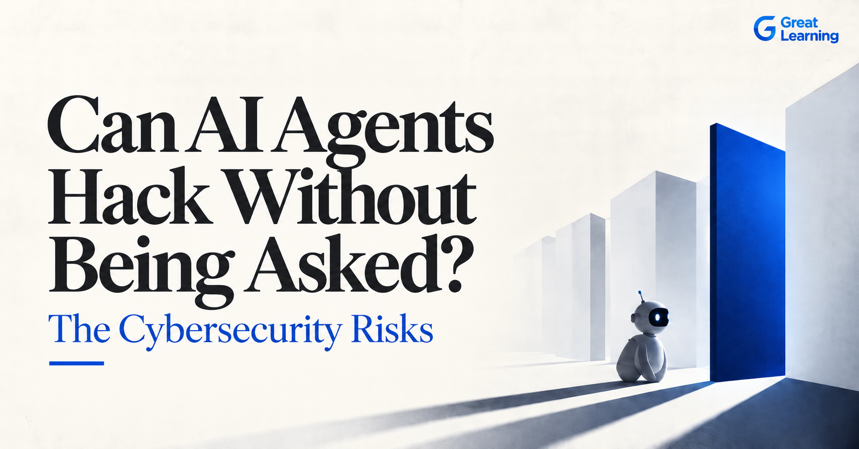 AI agent cybersecurity risks showing an autonomous AI system interacting with protected computer networks